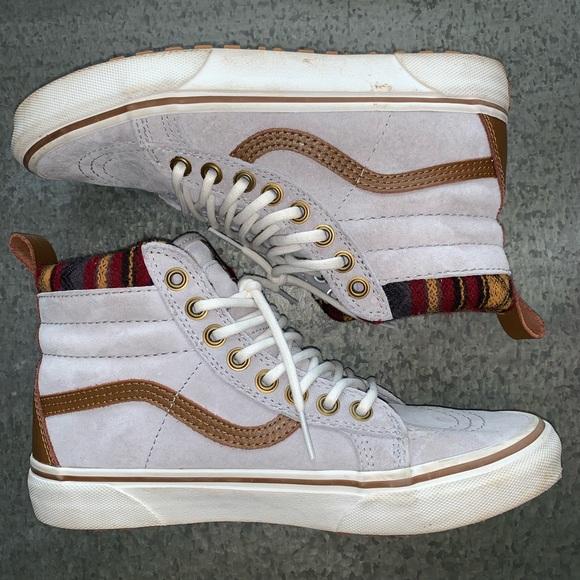 Vans Shoes - Vans Gray and Brown High-tops, SZ 6.5 US/36.5 EUR